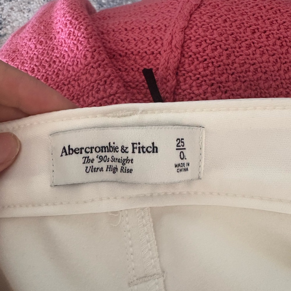 Abercrombie & Fitch High Rise Straight Leg Vegan Leather pants! - Picture 5 of 7